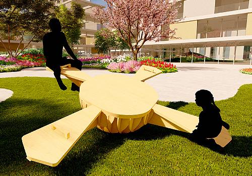 Design Awards Winner - W studio - Wooden Rotating See Saw