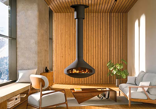 Design Awards Winner - European Home - Ergofocus Gas Suspended Fireplace
