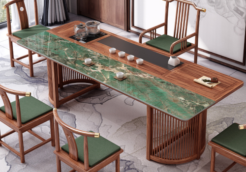 Design Awards Winner - Tea Wood Life (Shanghai) Art Research Center - Solid wood rock plate tea table and chair