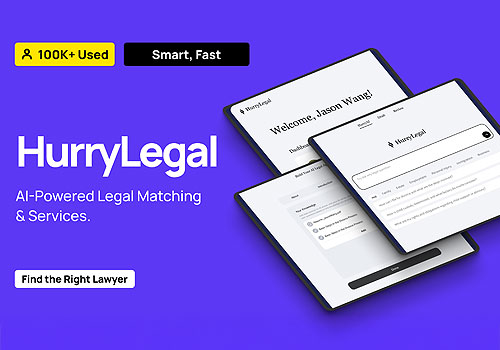 Design Awards Winner - Lingfei Li - HurryLegal – AI Legal Matcher by Lingfei Li