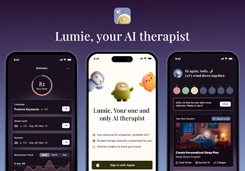 Design Awards Winner - Joo Yeon Kim, Sooyeon Hwang - Lumie - Your Personalized AI Therapist