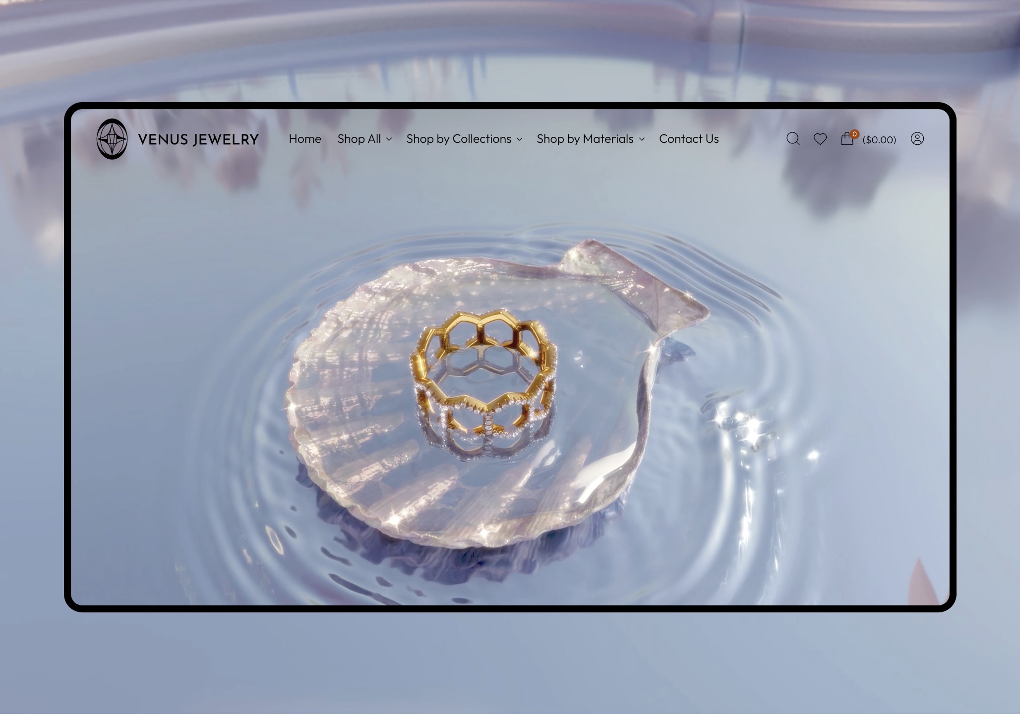 Design Awards Winner - Danting Li - Venus Jewelry E-commerce Website Design