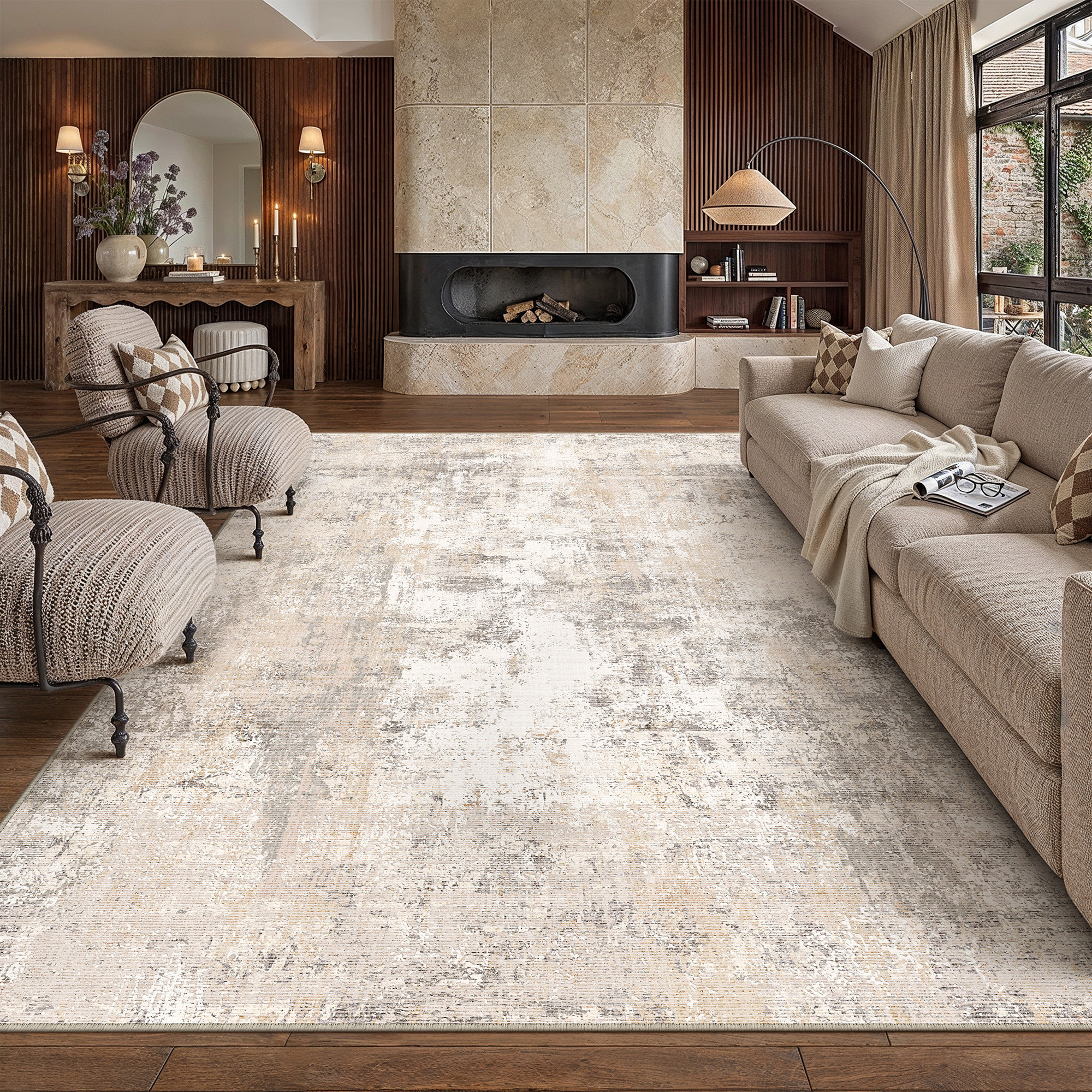 Design Awards Winner - 杭州森帛电子商务有限公司 - SENBO Van Gogh Abstract Printed Carpet